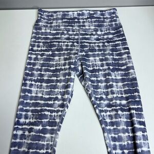 Athleta Gray and White Tie-Dye Leggings